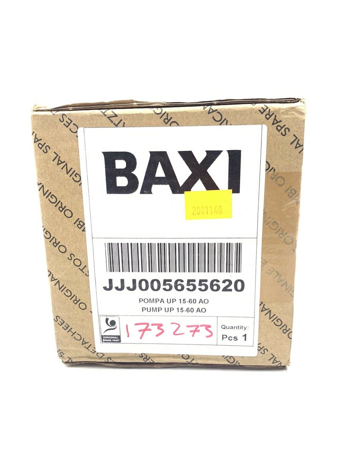 GENUINE BAXI PUMP 15-60 105 248042 COMBI 105 E GC/No E66539 GRUNDFOS